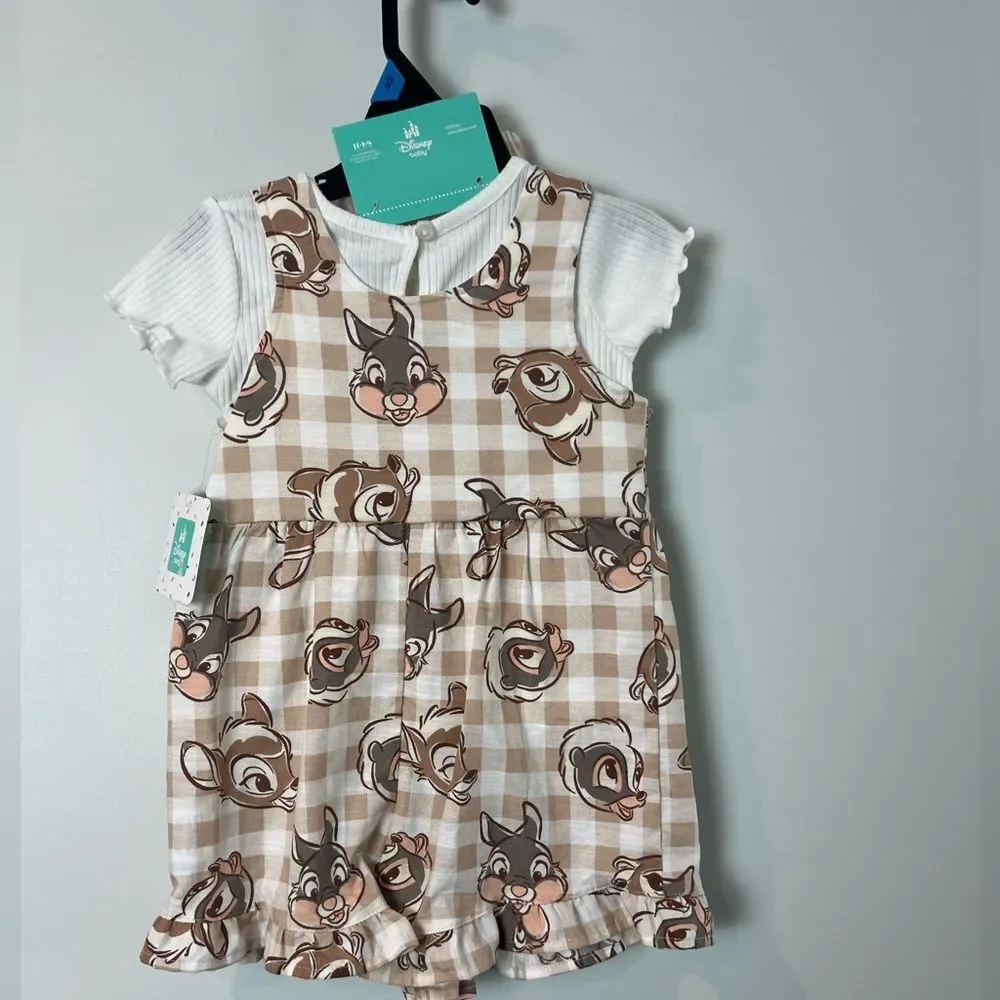 NWT Disney Baby Bambi Thumper Romper with tee Size 24 months